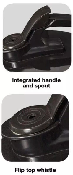 Campfire 2L Stainless Steel Whistling Kettle Black -OZtrail Store 765035BK 2