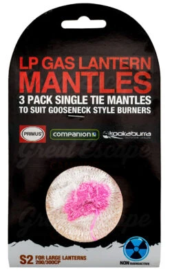 Companion Mantle S2 Large Lantern Mantles - Single Tie 3 Pack