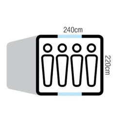 OZtrail Tasman 4V Dome Tent -OZtrail Store DTMTAS4V D 4