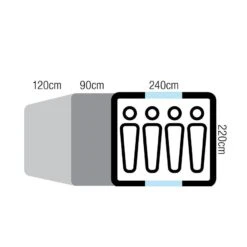 OZtrail Tasman 4V Plus Dome Tent -OZtrail Store DTMTAS4VP D 3