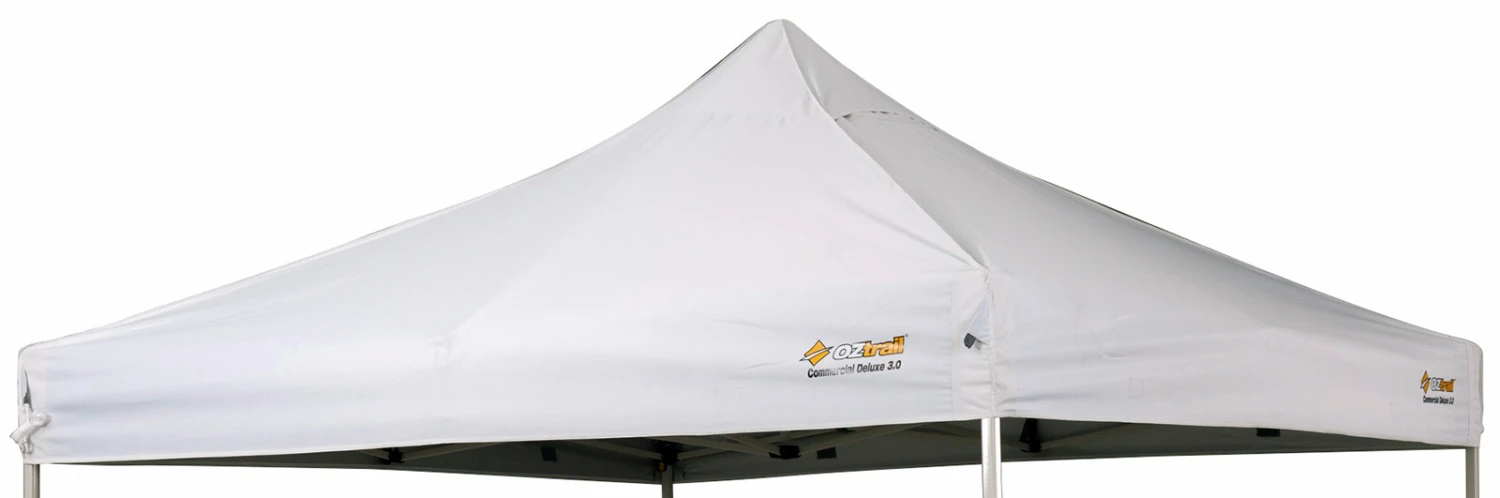 OZtrail Commercial Deluxe Gazebo Canopy 3.0 White 1 OZtrail Commercial Deluxe Gazebo Canopy 3.0 White