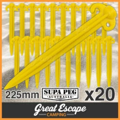 Supa Peg Sand Peg 225mm 20 Pack -OZtrail Store PLY162x20 2