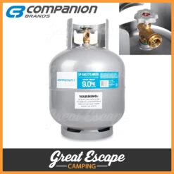 Companion 9kg LCC27 Gas Cylinder POL - Grade 2 -OZtrail Store POL900C 3