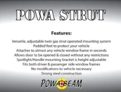 Powa Beam Strut Window Mount For Spotlight + Remote Control Handle -OZtrail Store RC220WRX 9